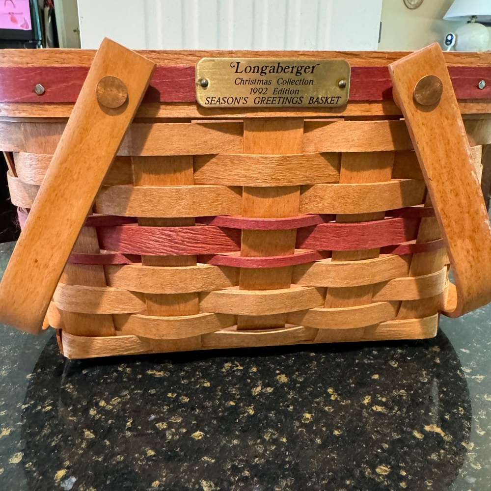 1992 Seasons Greeting Longaberger Basket